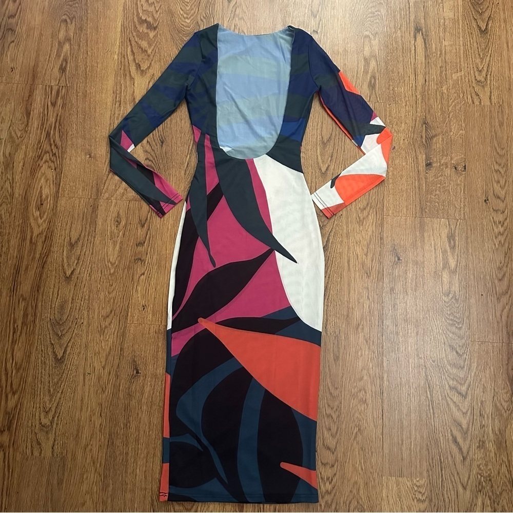 Farai London x Revolve Mona Palm Springs Long Sleeve Dress XS sexy open back - Picture 4 of 10